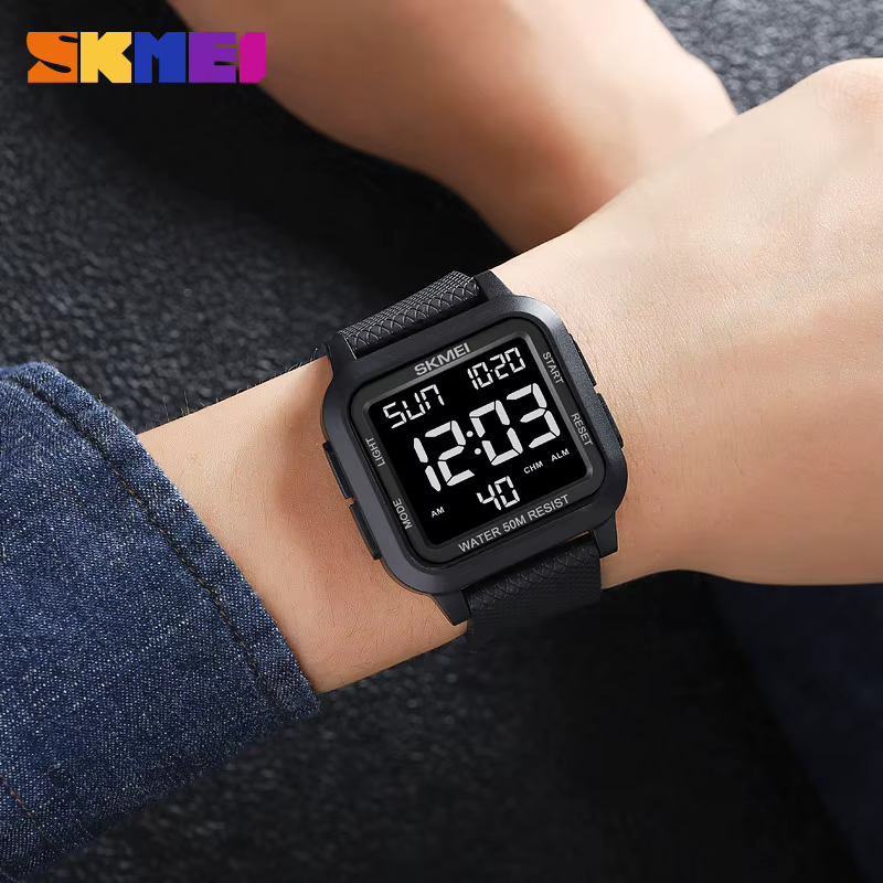 SKMEI 1894 Sport montre électronique pour hommes antichoc étanche compte à rebours