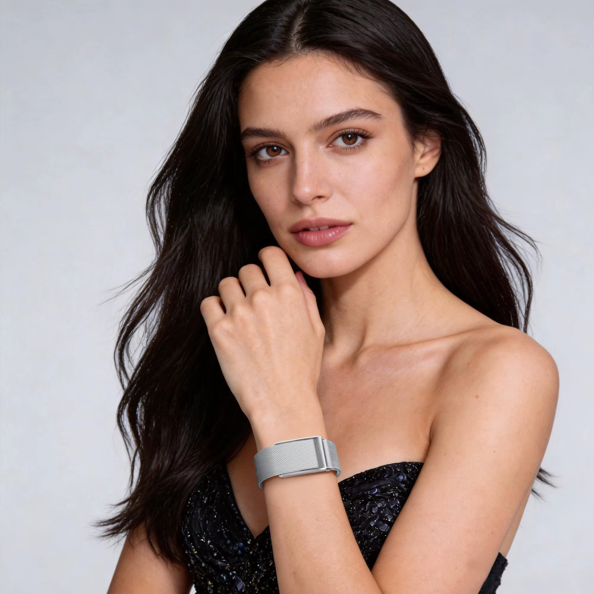 Bracelet de montre magnétique en métal milanais pour Whoop 5.0 (versions standard et ECG)