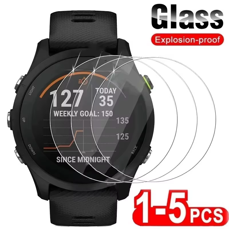 Film de protection d'écran de montre transparent, 1 à 5 pièces, pour Garmin Forerunner 55/235/245/245M/255/255S/645/935/945/955, protection en verre trempé 9H