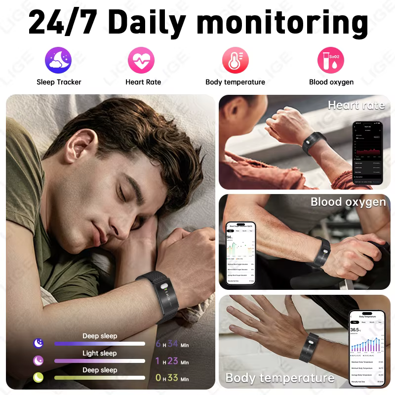 Montre connectée LIGE, surveillance de la santé