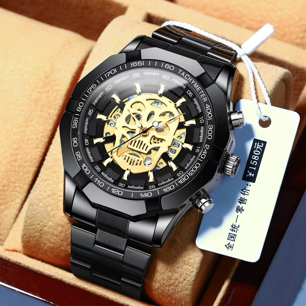 Montre-bracelet en acier inoxydable pour homme
