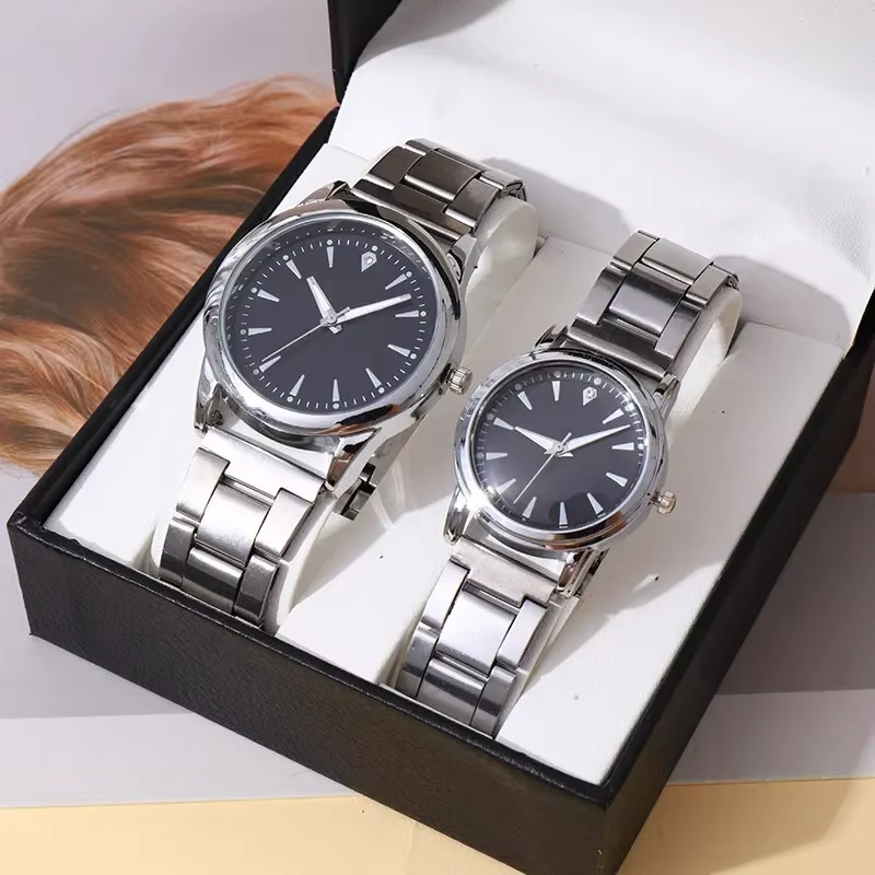 2 pièces montres de Couple hommes montre d'affaires mode analogique femmes