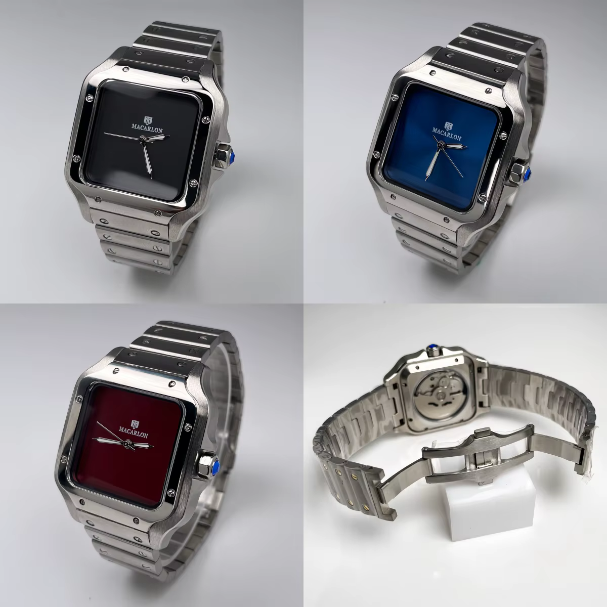 Montre mécanique pour homme MACARLON 38 mm avec mouvement chinois NH35