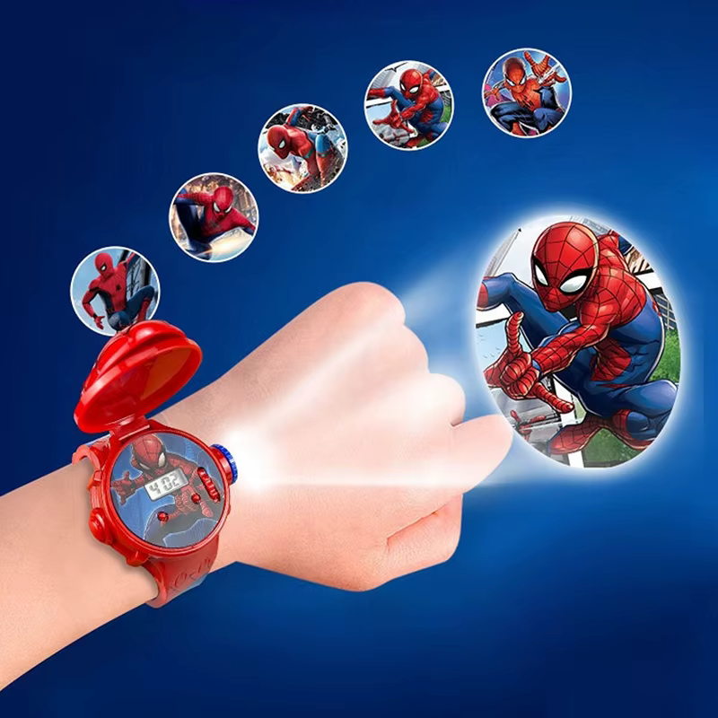 Nouvelles Montres Enfants Spiderman 3D à Projection 2026 pour Filles Elsa La Reine des Neiges Horloge Numérique Cadeau Étudiant Scolaire relogio infantil