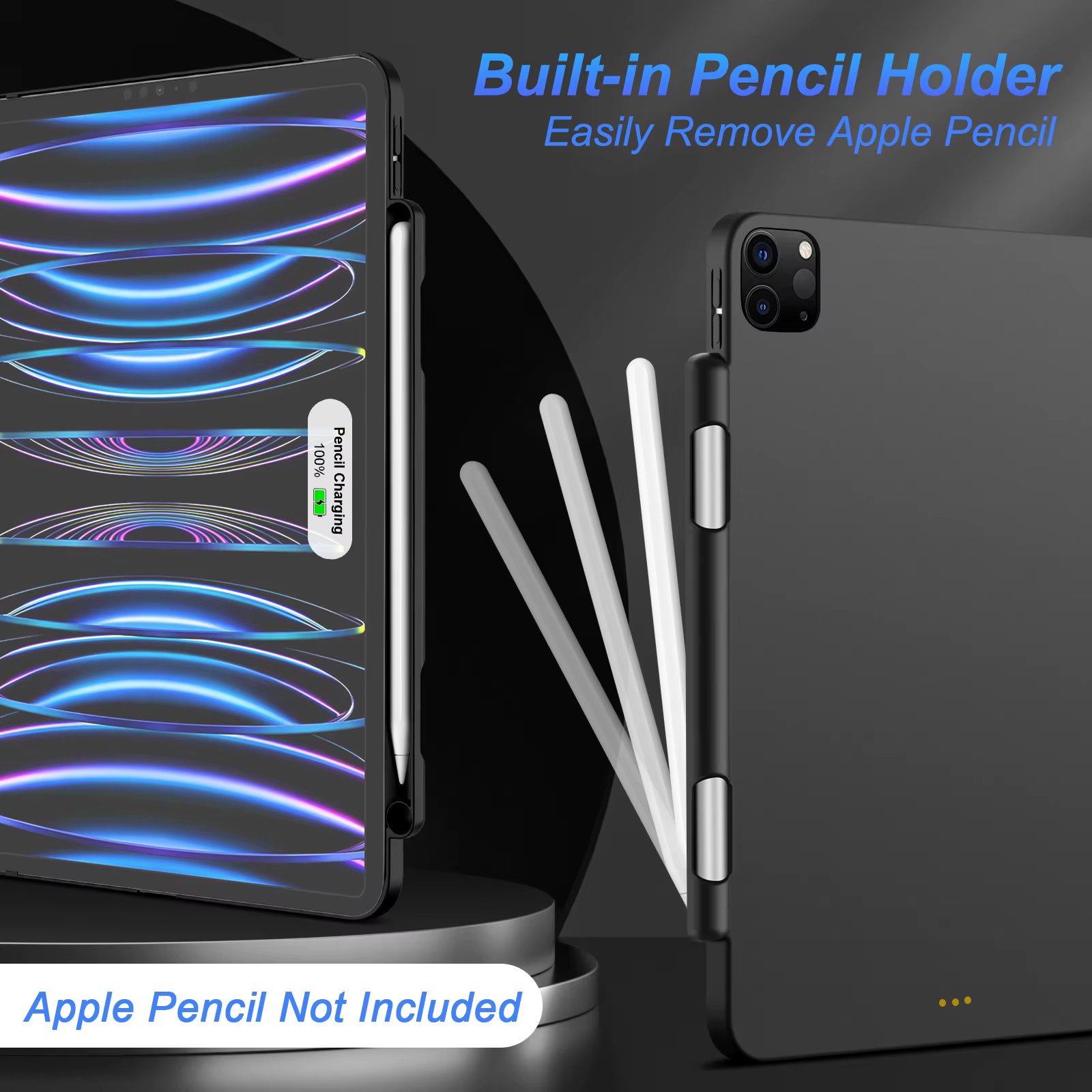 GOOJODOQ étui magnétique pour iPad Pro 11 13 2024 M4 Air 6 Air 4/5 iPad Pro 12.9 étui Compatible clavier magique porte-crayons