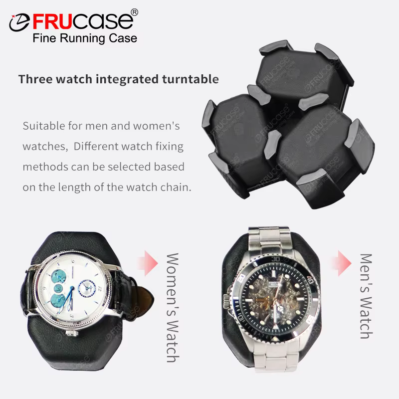 FRUCASE PU Watch Winder pour montres automatiques remontoir automatique 6 + 6