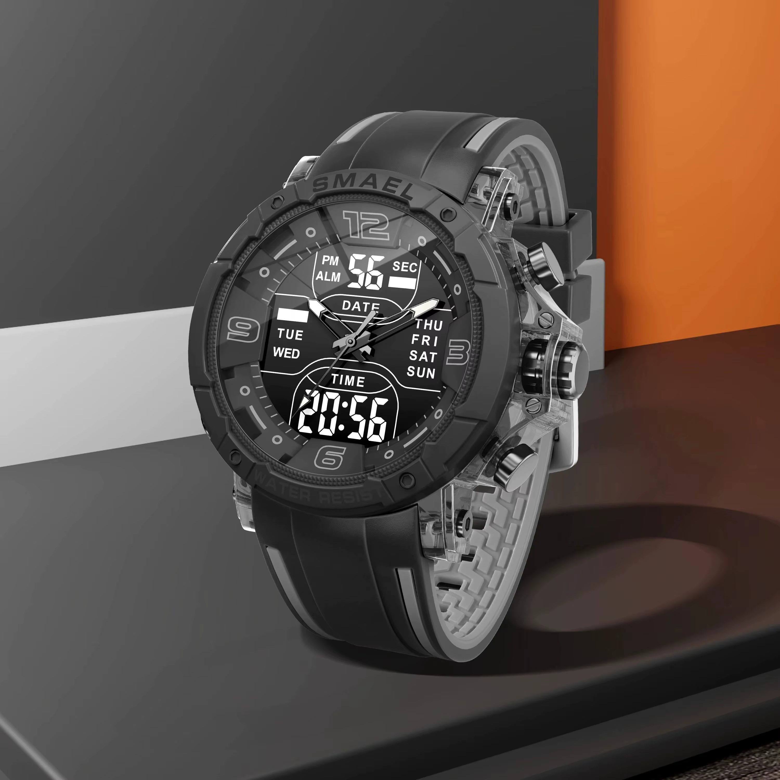 SMAEL marque 8140 étanche livraison directe montre réveil veilleuse jeune mode affaires Quartz Sport montres
