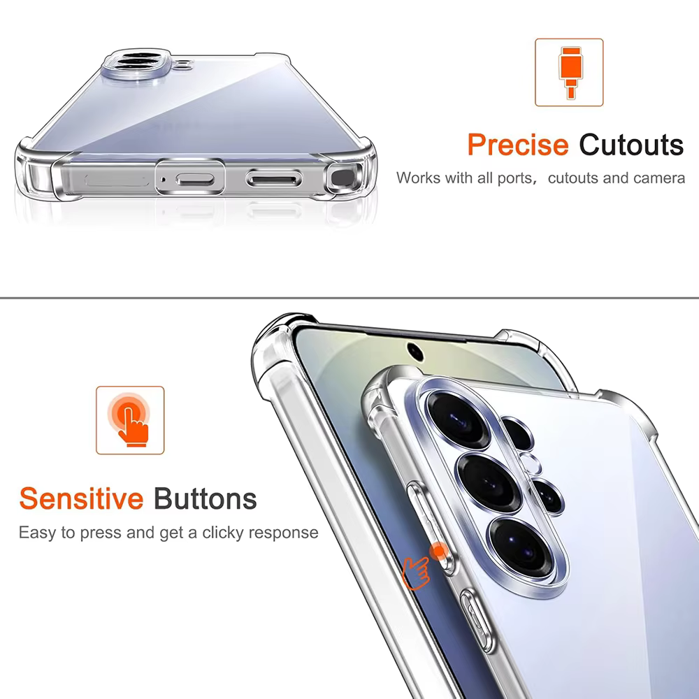Coque en silicone antichoc S26ultra pour Samsung Galaxy S26 Ultra S26+ Plus, coque transparente souple avec airbag pour Samsung S26, modèle 2026