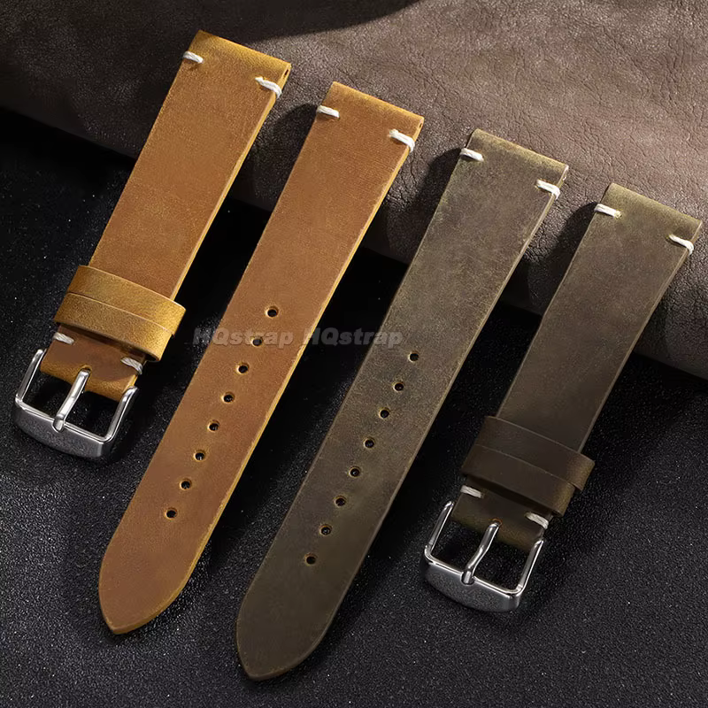 18mm 20mm 21mm 22mm 24mm Bracelet de montre en cuir pour Omega pour Seiko