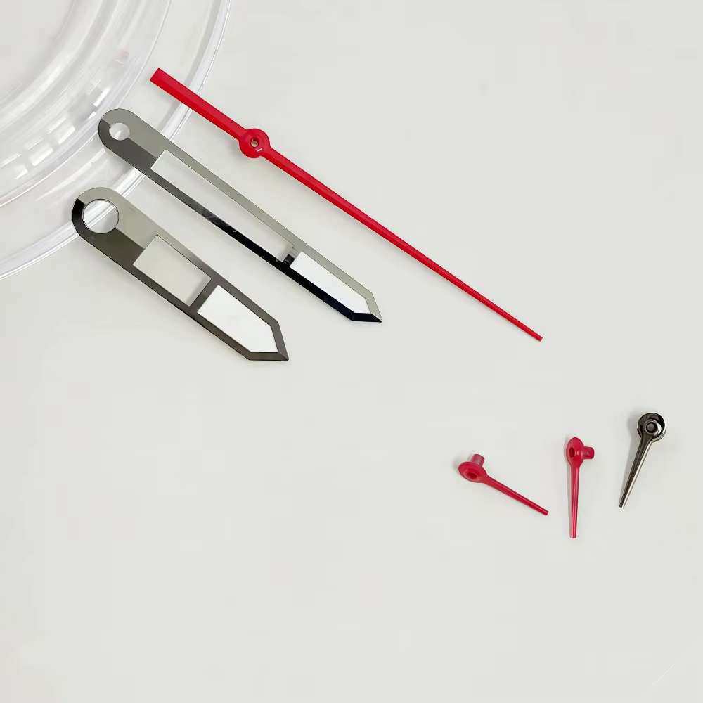 Kit d'aiguilles de montre lumineuses vertes VK63 - Aiguilles rouges