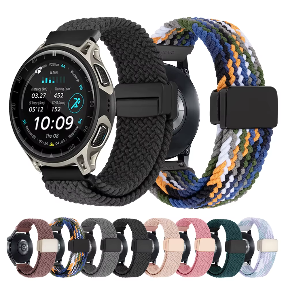 Bracelet magnétique 20 mm 22 mm pour Amazfit Bip Max/Bip 6 5 3 U/BALANCE 2