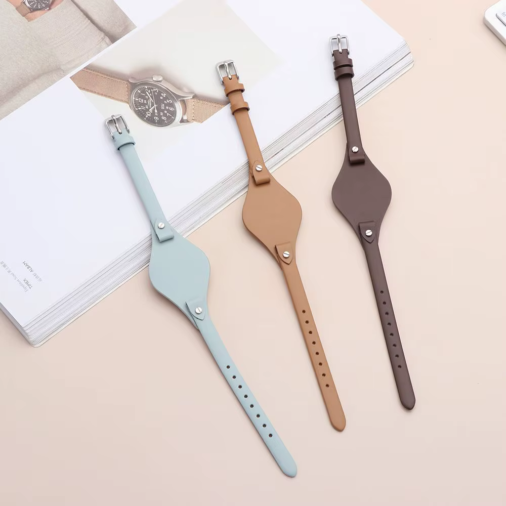 Bracelet de montre en cuir véritable pour femmes