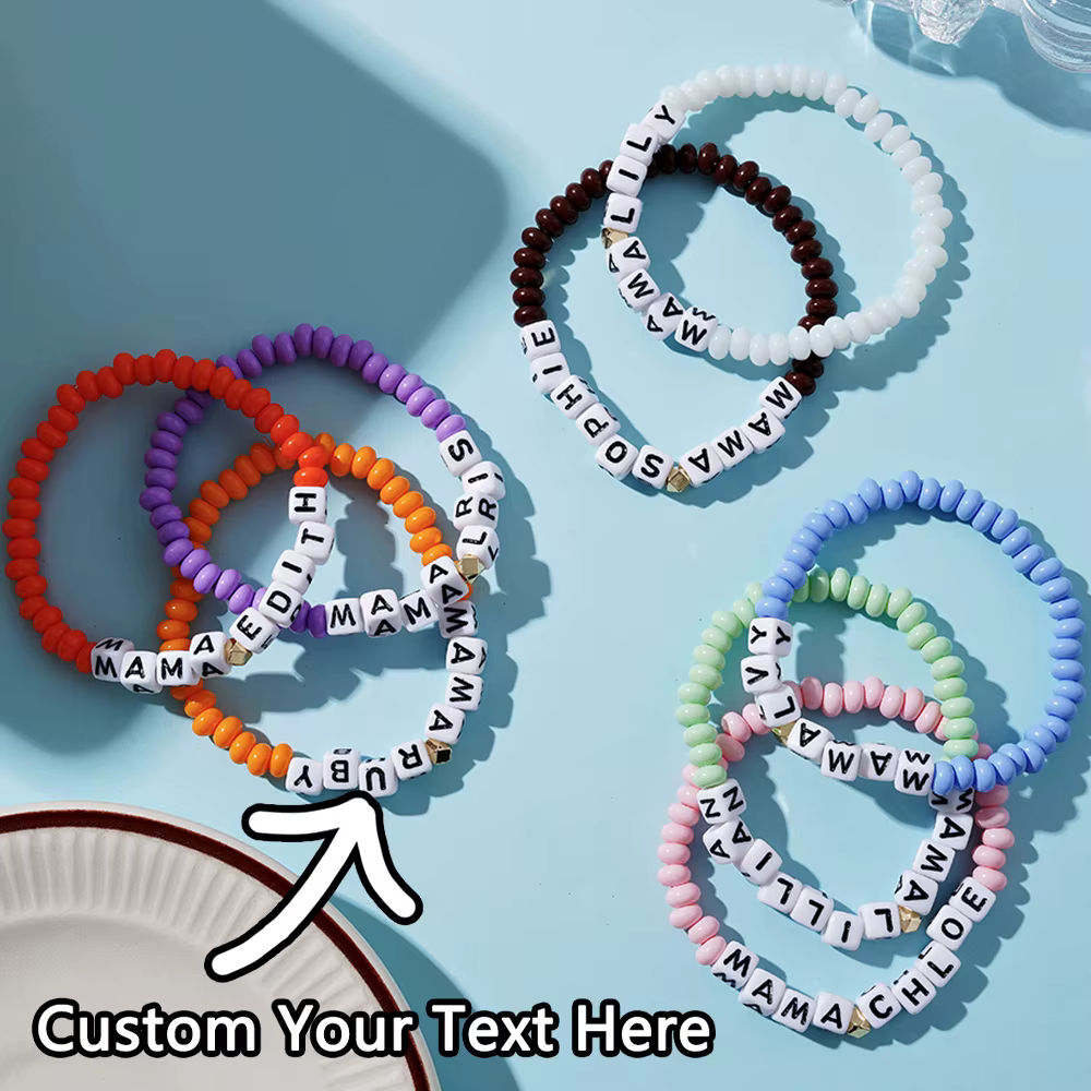1PC Bracelet personnalisé-nom gravé personnalisé