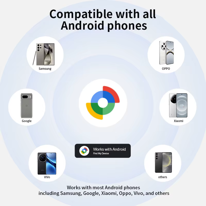 AirTag Tracker pour Android localisateur intelligent fonctionne avec Google trouver mon appareil sac clé animal de compagnie personnes âgées recherche suivi