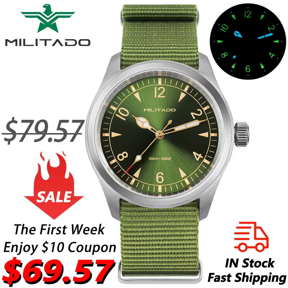 Militado-Montre-bracelet en cristal saphir bombé