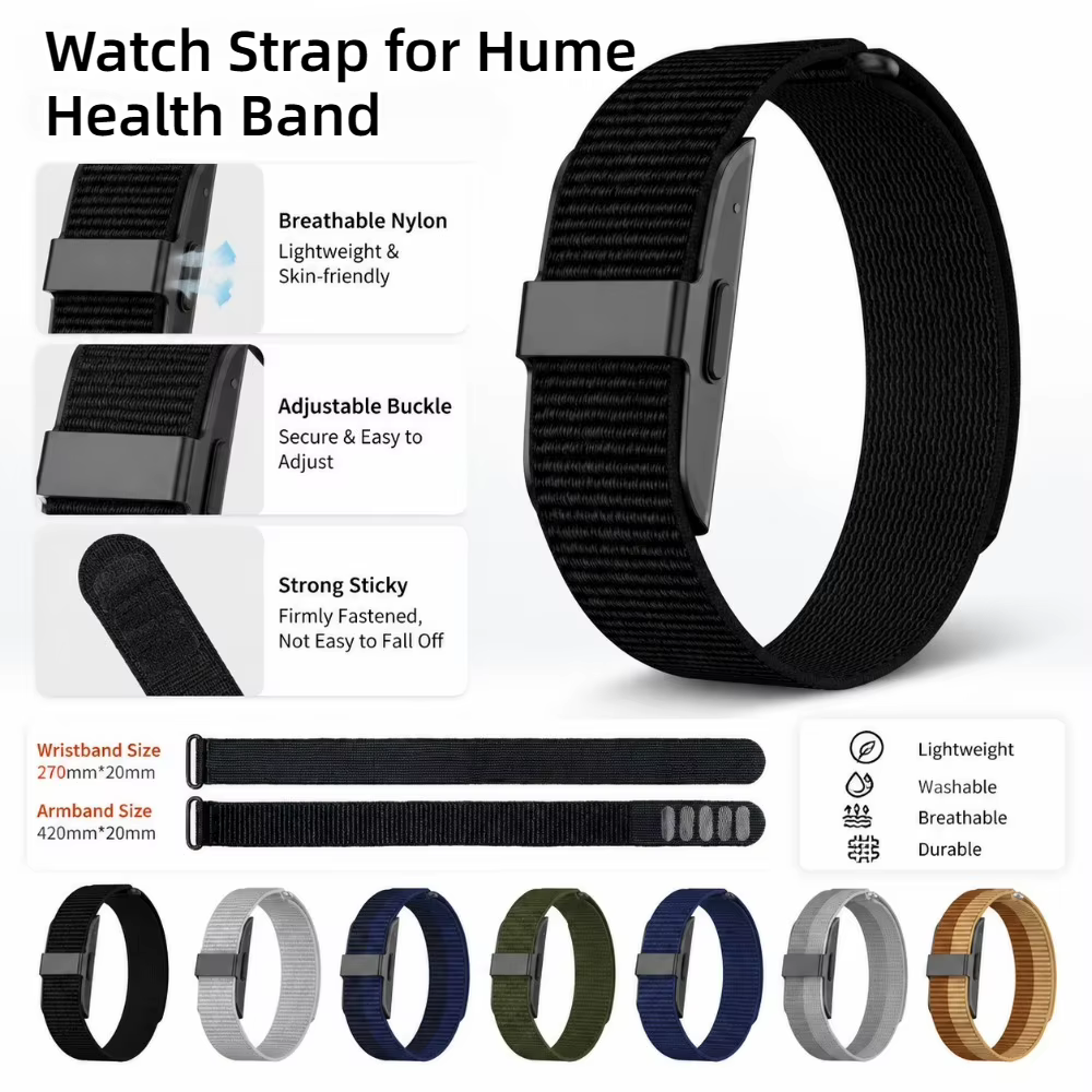Bracelet de montre en nylon pour Hume Health Band