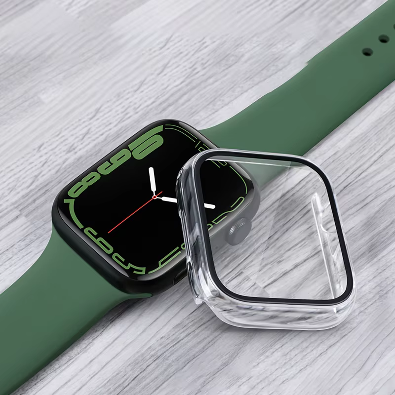 Verre trempé + étui pour Apple Watch 38-40mm 41mm 42mm 44mm 45mm 46mm