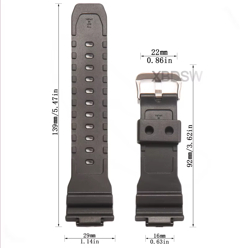 Bracelet de remplacement en résine pour montre homme Casio 10330771 GW-7900
