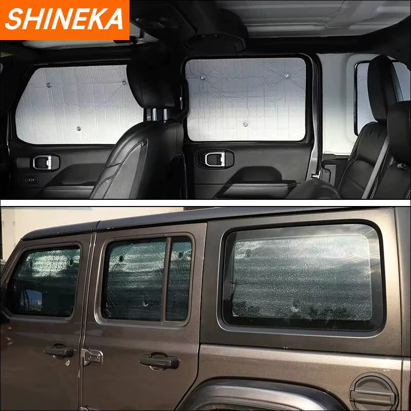 SHINEKA – pare-brise de fenêtre de voiture, couverture de pare-soleil pour Jeep Wrangler JL 2018 2019 2020 2021 2022 2023 2024, accessoires
