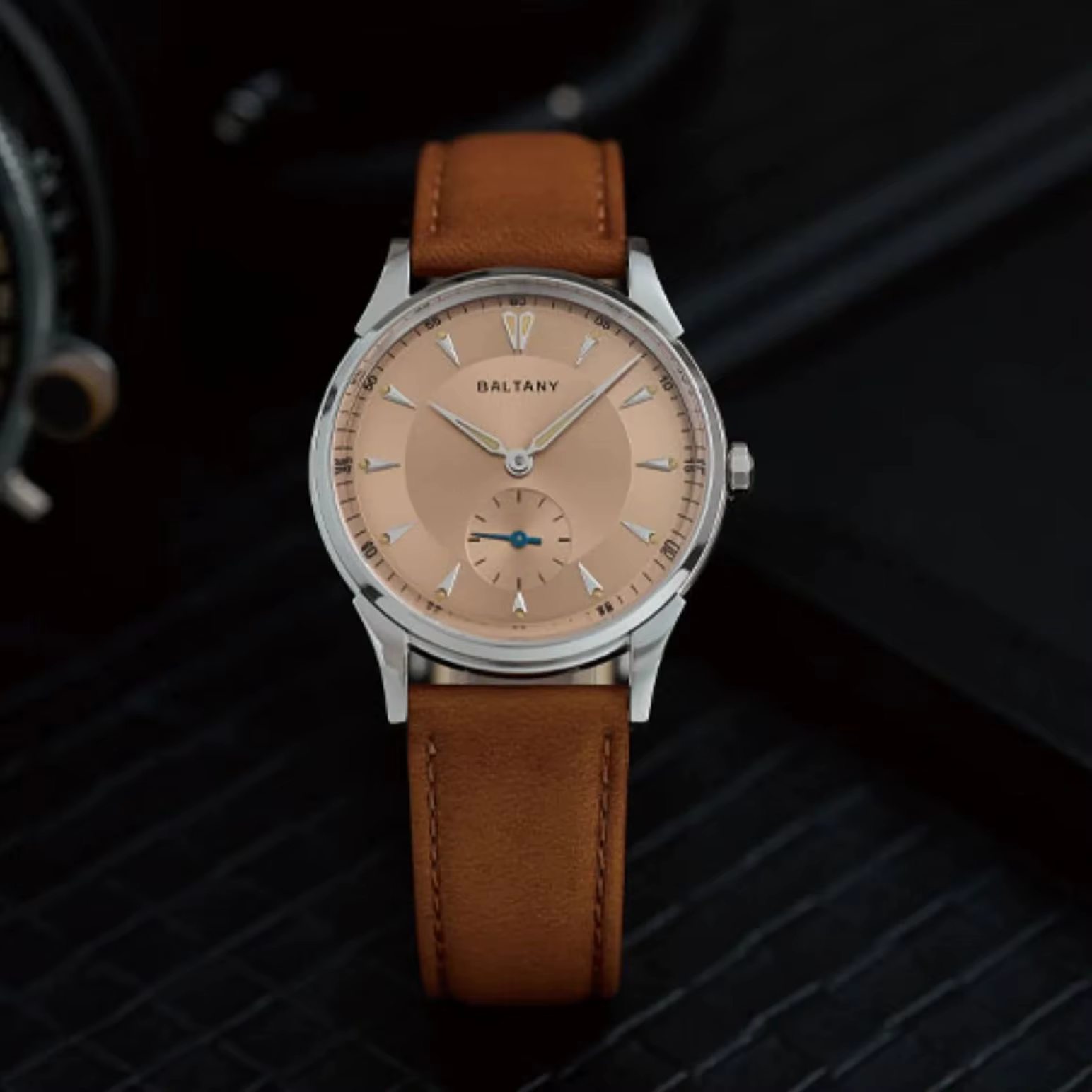 Baltany hommes montre automatique 38.5mm remontage manuel mécanique montre-bracelet saphir étanche petit deuxième cadran ST1701 ST1700 Mov