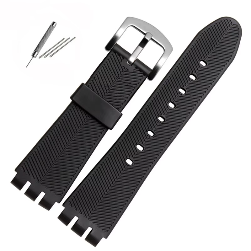 Bracelet en caoutchouc de Silicone 23mm pour montre Swatch YOS440 449 401G 447 448 IRONY