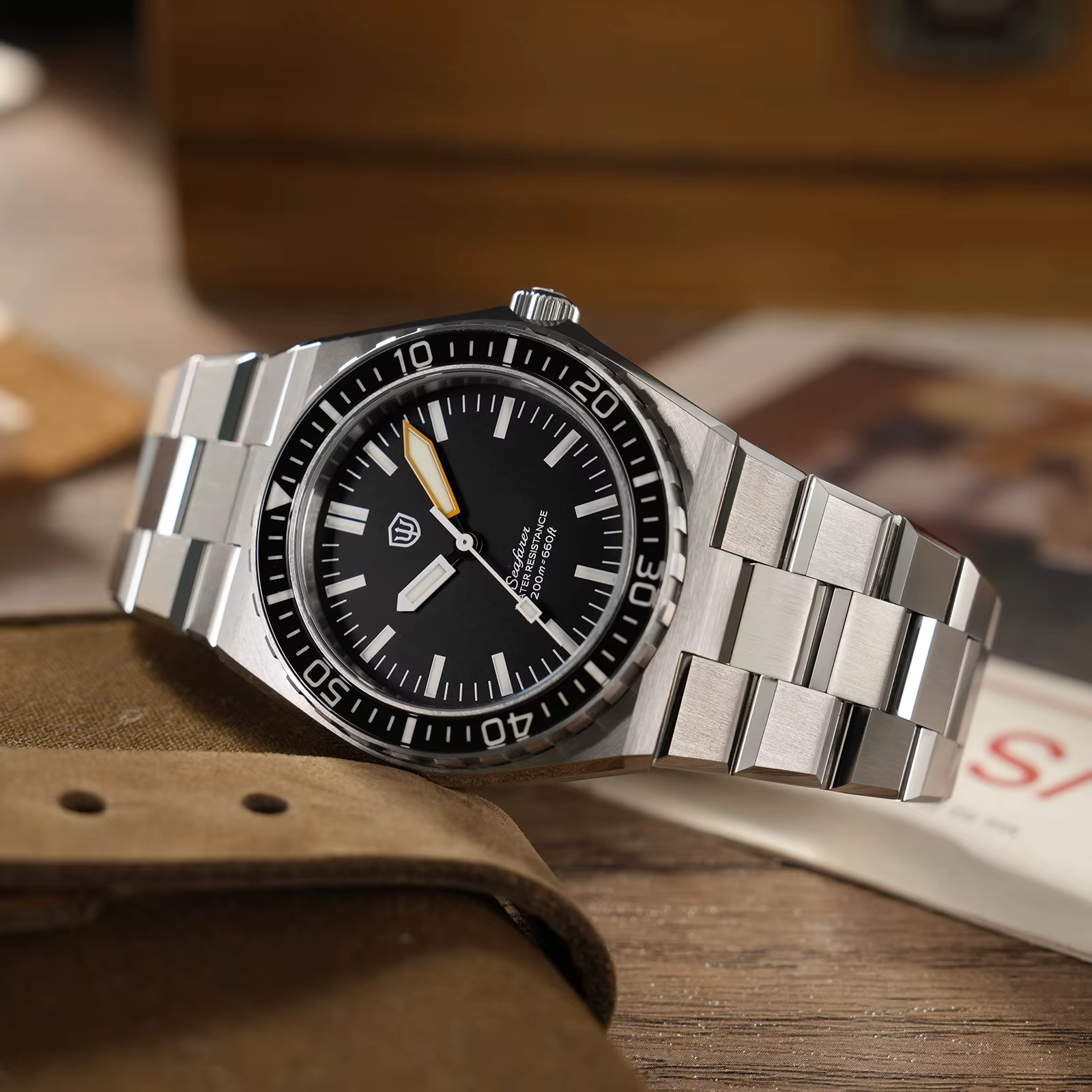Watchdives WD0017 41mm Montre pour homme Ronda 515 VH31 Montres à quartz à seconde fluide Verre saphir Étanche 200M Acier inoxydable