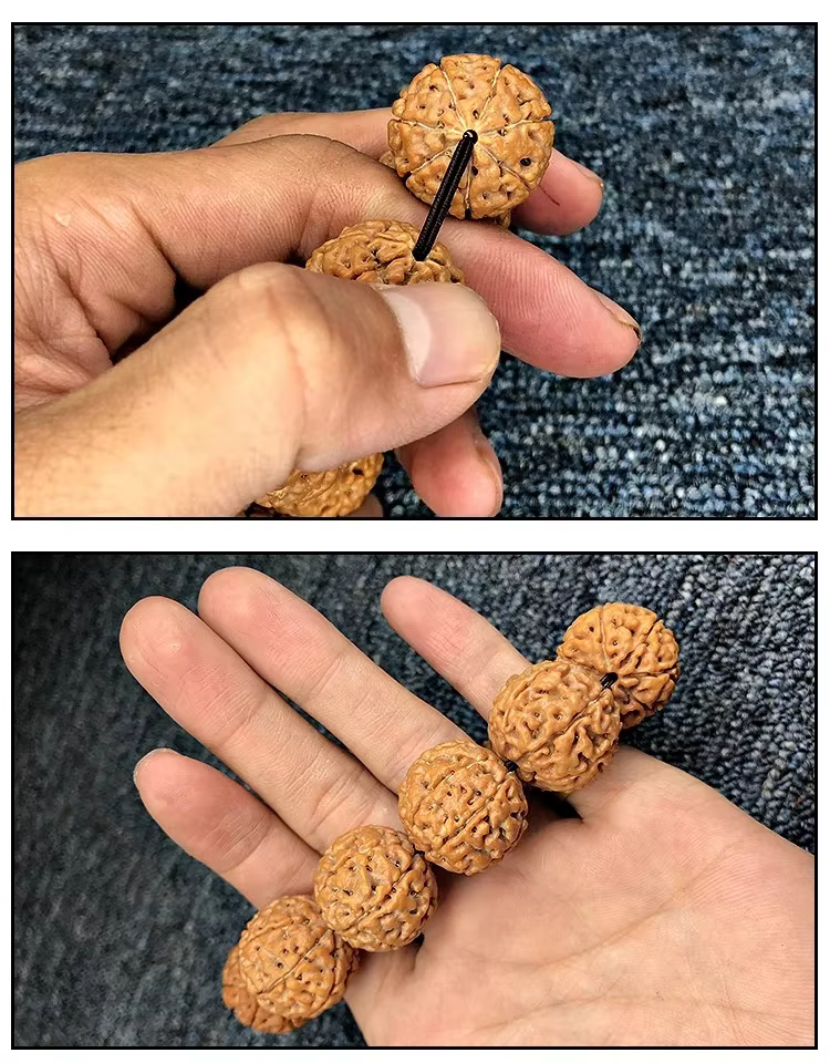 7mukhi, environ 22 mm, le prix est pour une perle, Rudraksha est une perle de bois naturelle, référence au couleur au produit réel reçu pour l'accurac