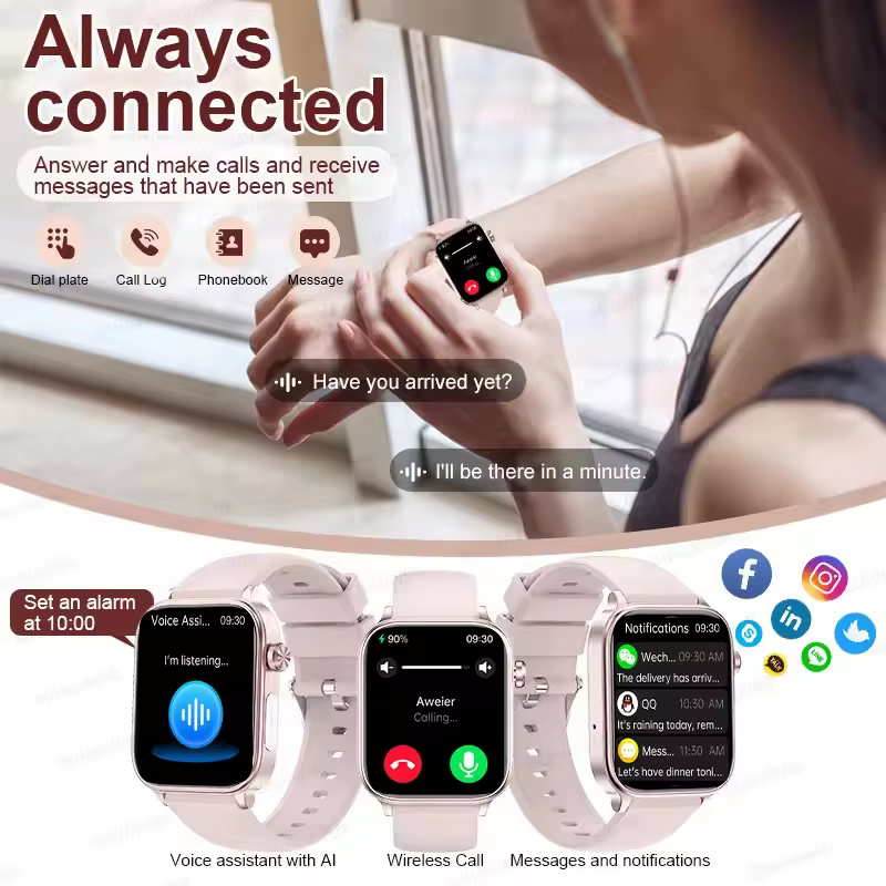 Détecteur de Diagnostic AI montre intelligente femmes lipides sanguins et acide uricique Test de Composition corporelle