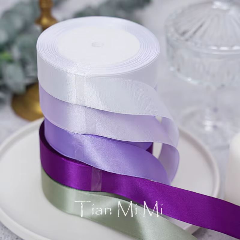 Ruban en satin 25 yards/rouleau 6mm 10mm 15mm 25mm 38mm 50mm pour nœuds, emballage cadeau, artisanat DIY, décoration de Noël, mariage et fête