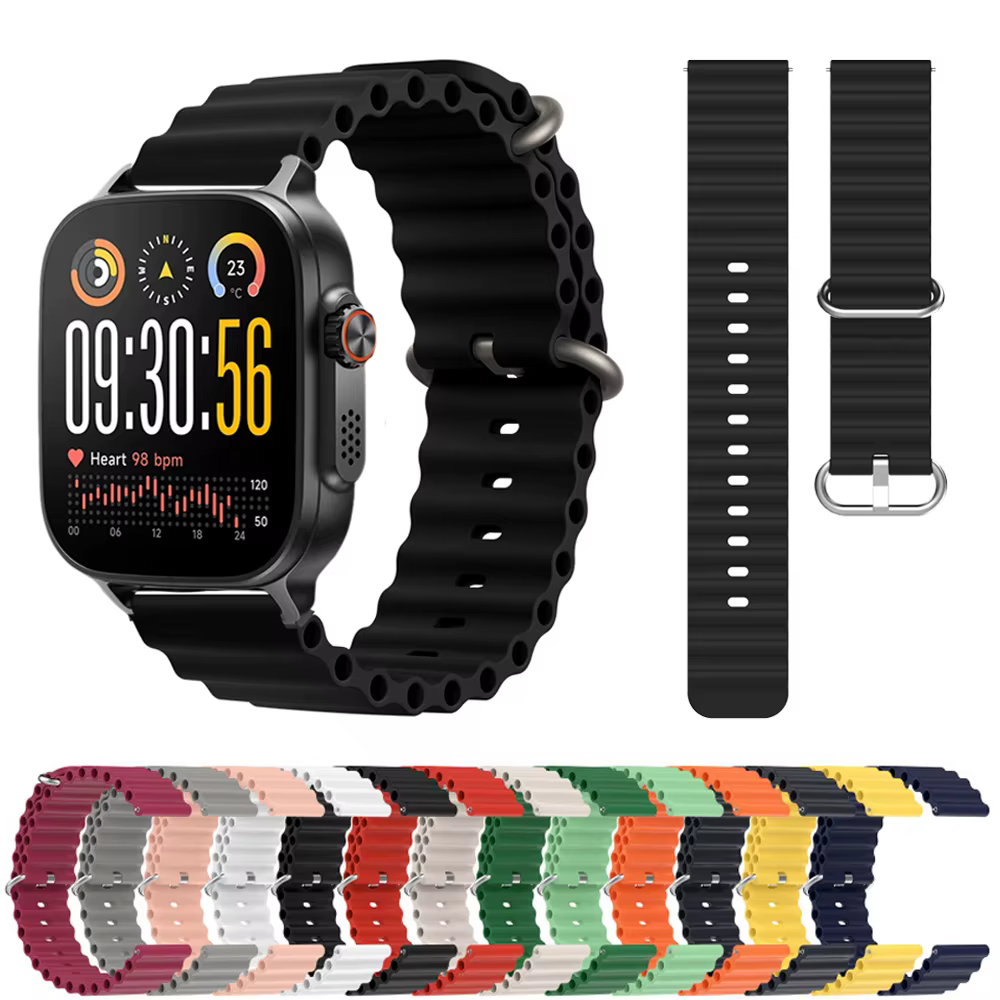 Bracelet pour Realme montre 5/S2 smartwatch sport silicone océan ceinture