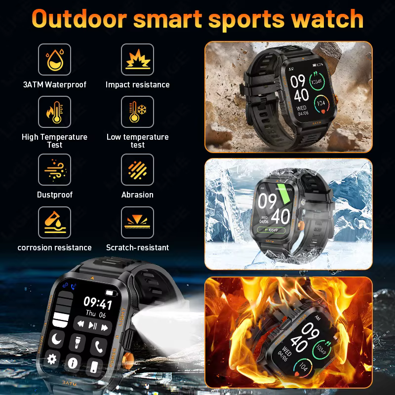 Montre connectée de fitness LIGE avec écran HD de 1