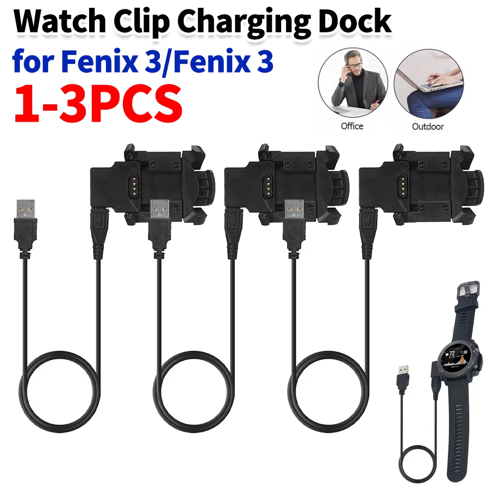 Chargeur à Clip pour montre connectée Garmin Fenix 3/Fenix 3 HR