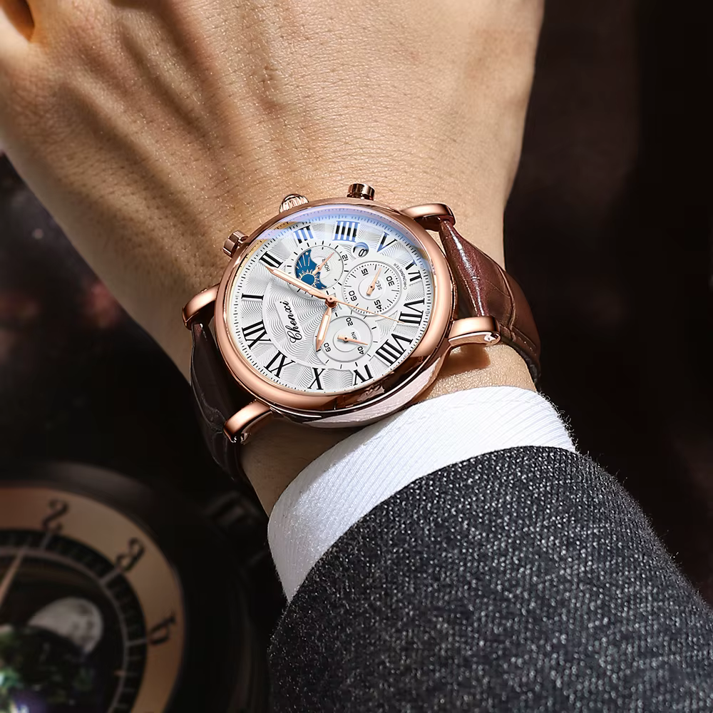 CHENXI mode affaires hommes montres haut de gamme montre à Quartz Date automatique chronographe