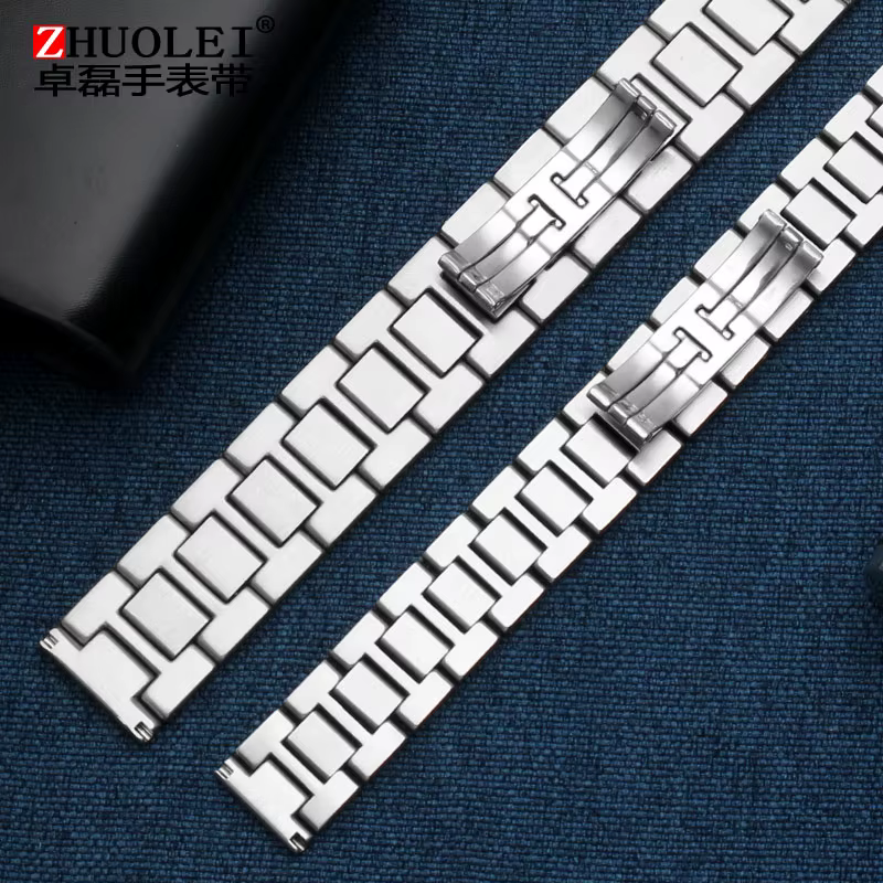 Bracelet de montre en acier inoxydable fin pour hommes et femmes
