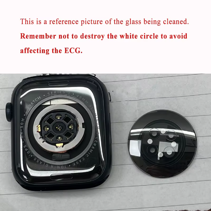 Verre de protection arrière pour Apple Watch Series 6 7 8 40mm 41mm sans capteur