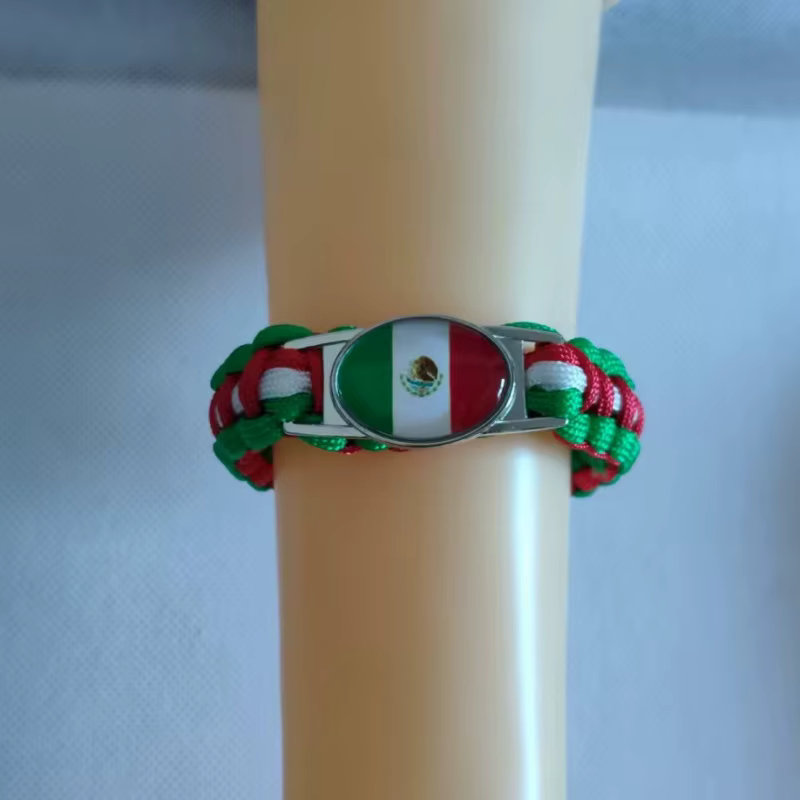 Bracelet drapeau National du mexique, à la mode, pour femmes et hommes, paracorde, bijoux d'amitié, cadeaux d'aime
