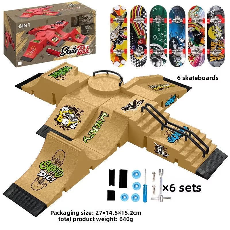 ToysProfessional Skateboard à doigts DIY, Accessoires de rampe de skatepark, Plateforme technologique, Ensemble de scènes et de lieux de jeu, Jouets, Petits cadeaux