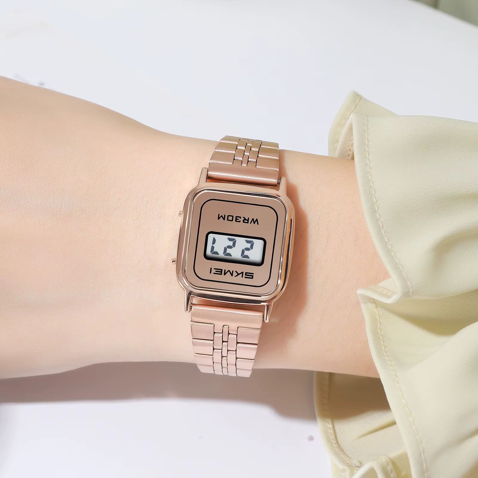 SKMEI 2589 Montre-bracelet numérique de luxe pour femme