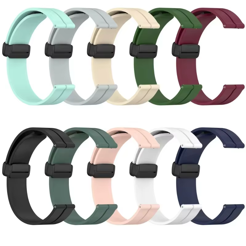 Bracelet de montre magnétique sport 20mm 22mm pour Samsung Galaxy Watch 6/4/5 Pro/Gear S3/Active 2/Classic et Huawei GT 2 2e 3