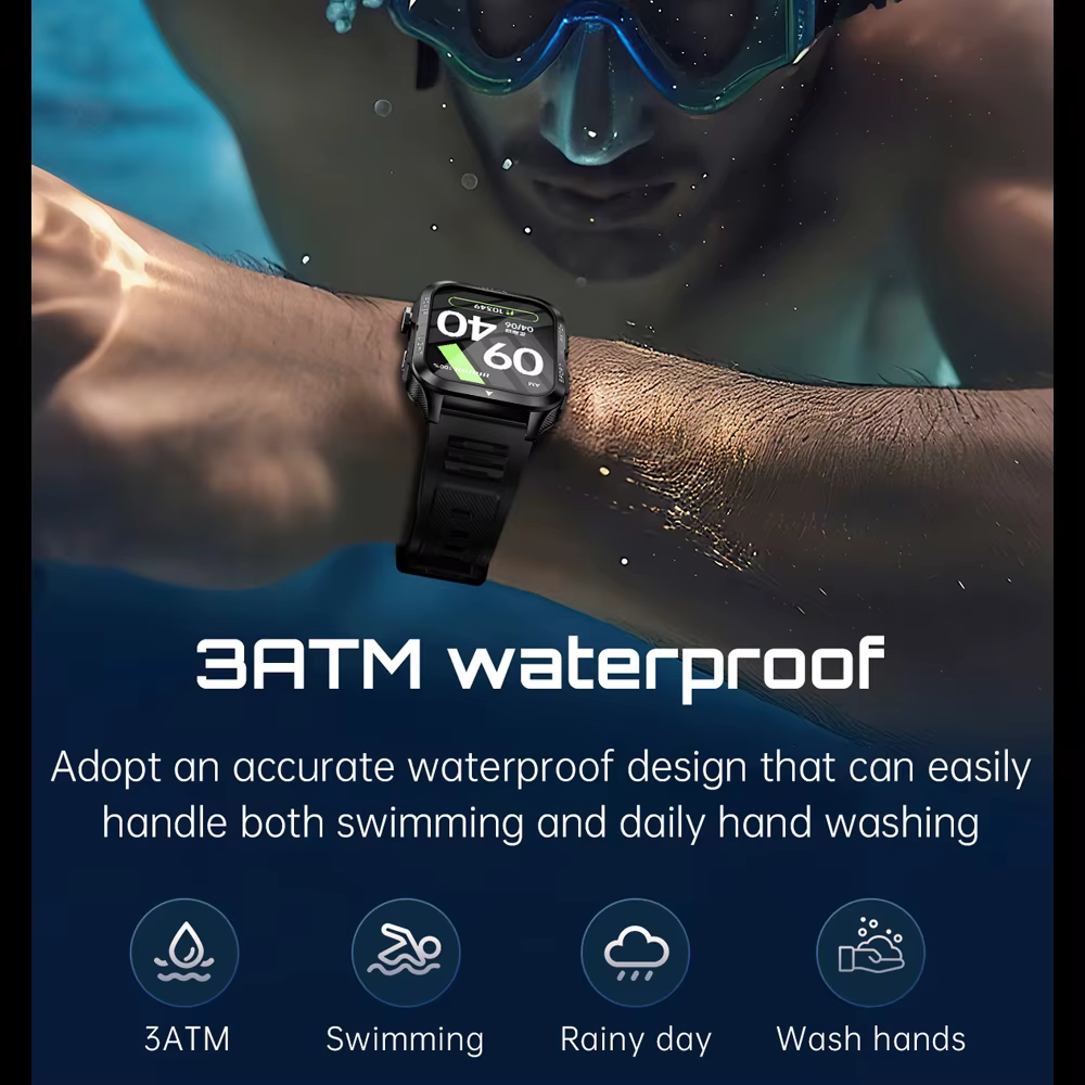 Montre connectée militaire robuste pour hommes