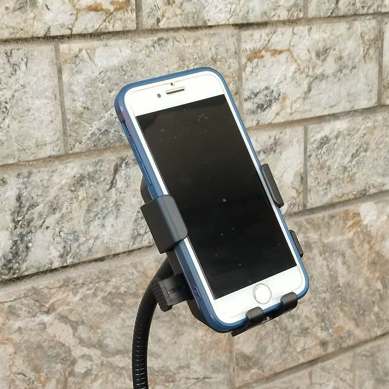 Support de téléphone portable pour fauteuil roulant électrique, accessoires de support fixe pour diffusion en direct, accessoires rotatifs pour fauteuil roulant