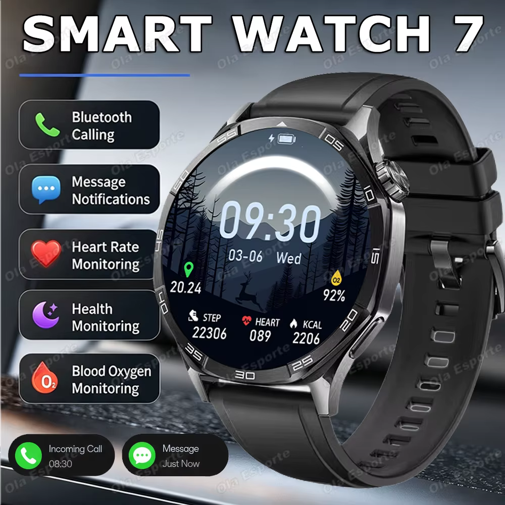 Nouvelle montre connectée avec écran AMOLED de 1,52 pouces, suivi de la santé, GPS, suivi des mouvements, étanche, modes sportifs, appels vocaux, montre intelligente H10