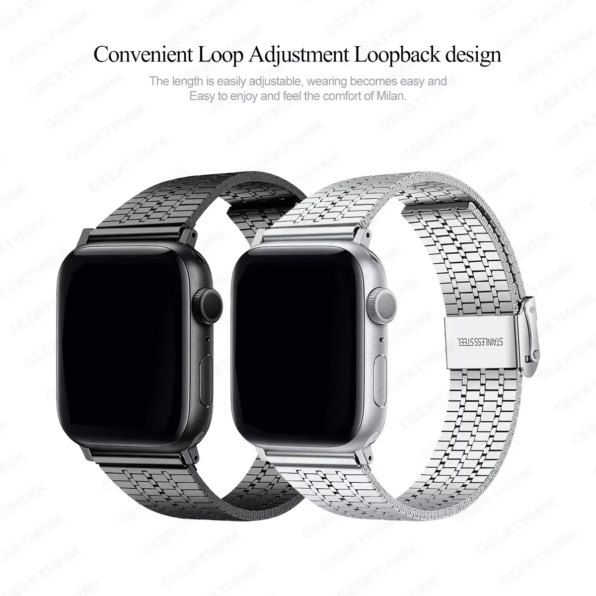 Bracelet à maillons pour montre apple 8 7 45mm 41mm SE 6 5 4 44mm 40mm