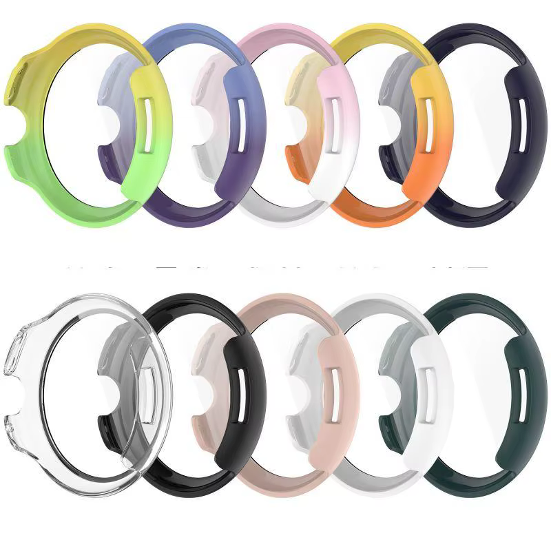 Pour Google Pixel Watch3 41/45MM PC coque Film couverture étui de protection intégré multicolore montre intelligente