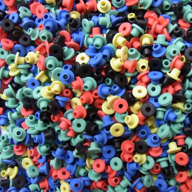 Accessoire de Machine à tatouer, outils de barre d'armature, 100 pièces, fournitures de tatouage, œillets en caoutchouc durables en Silicone, mamelons, tampon d'aiguille de Type «T»