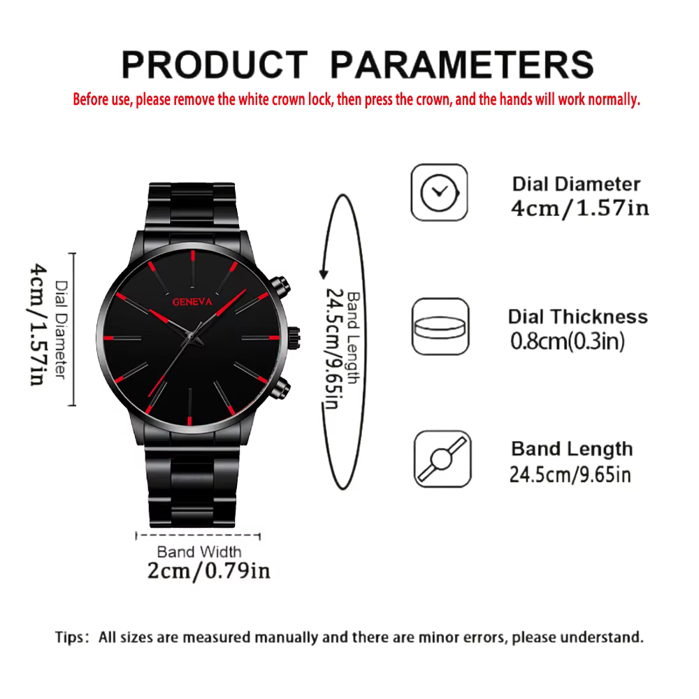 Montre pour hommes à la mode et décontractée