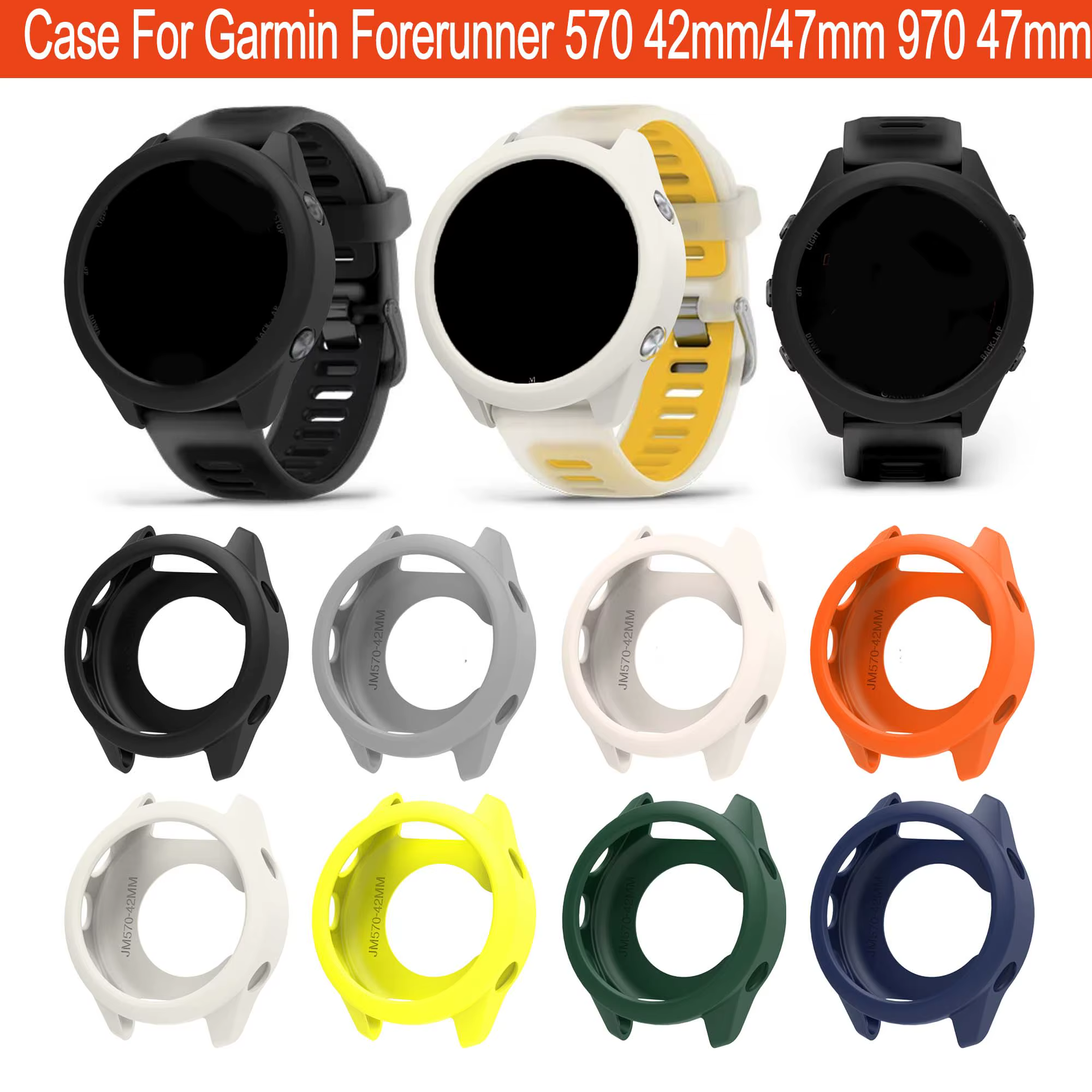 Étui de protection pour montre de sport intelligente Garmin Foreruner970/570