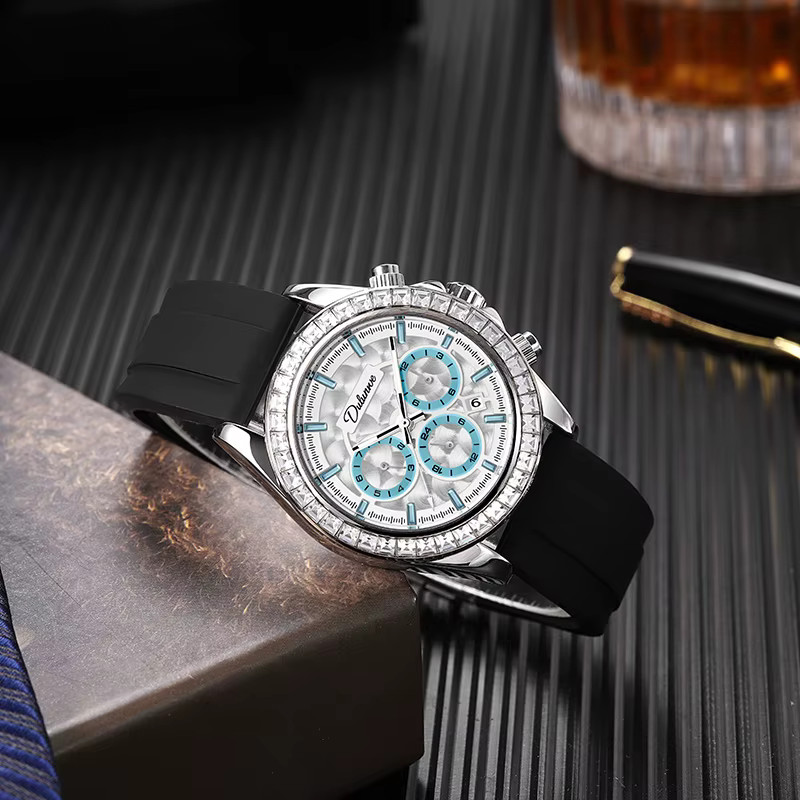 Montre de luxe en diamant pour homme