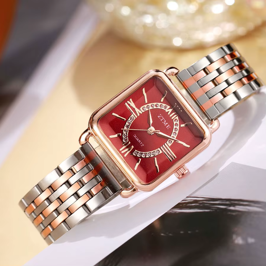 Montre carrée de luxe tendance pour femme de la marque SZTME