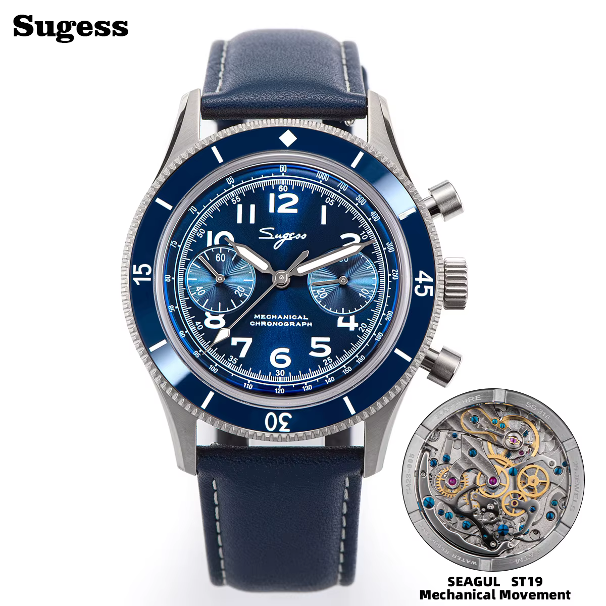 Sugess – montre ST1901 pour hommes